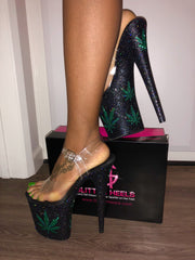 8" OG Kush VEGAN Glitter Heels