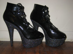 6" Black Chromo Edgy Ankle Boot