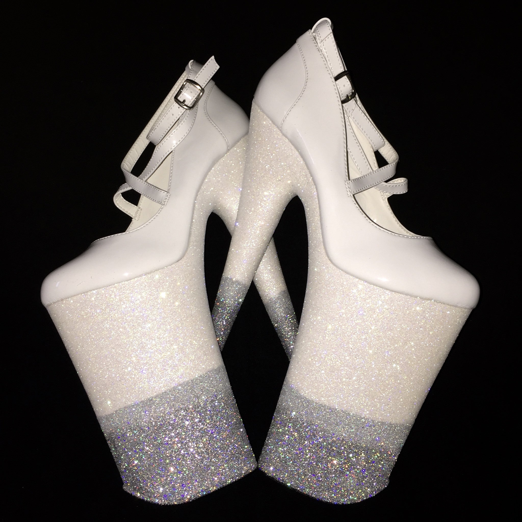 10" Jordans Ice Queen VEGAN Glitter Heels