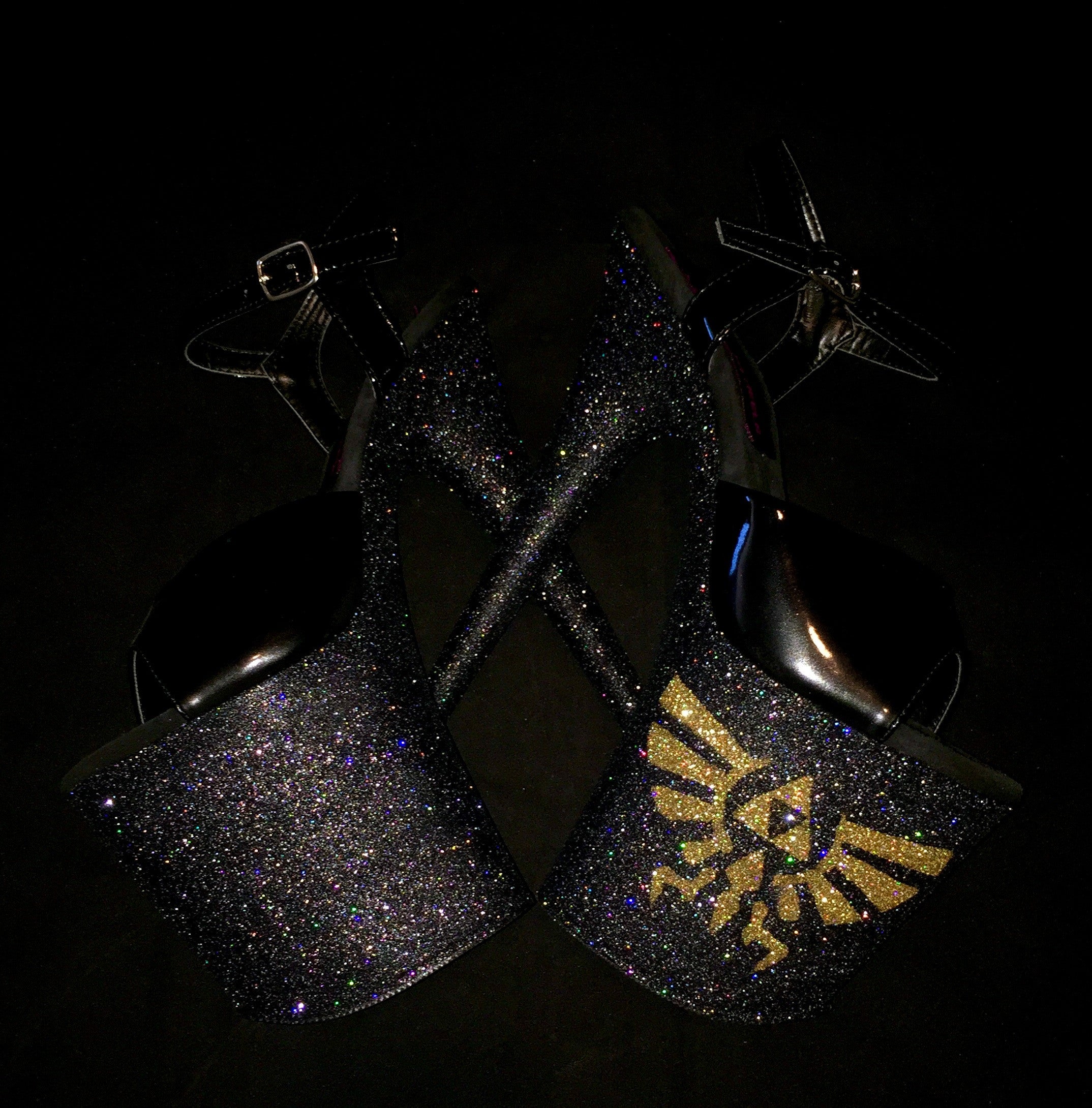 8" Zelda Wingcrest VEGAN Glitter Heels