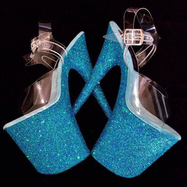 8" Maui HOLOGLAM Glitter Heels